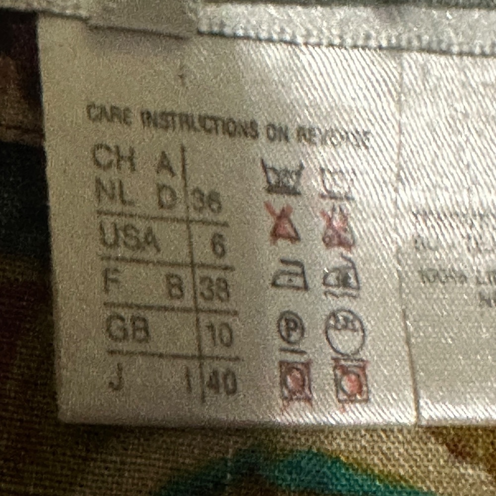 Maxmara Floral Linen Button Down Short Sleeve Top - image 7